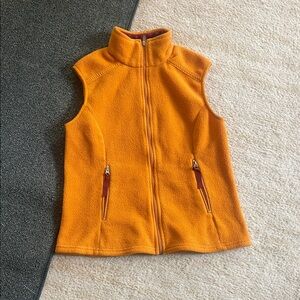 Patagonia Orange Sleeveless Fleece Vest